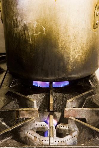燃烧,锅,一个,点燃,单个,锅具,灶具,火光,燃气灶,烹饪用具,燃气具